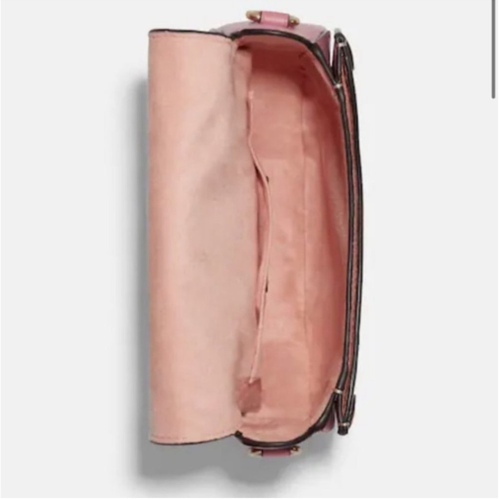 Coach Georgie Saddle Crossbody Bag In Colorblock Leather - Picture 9 of 16